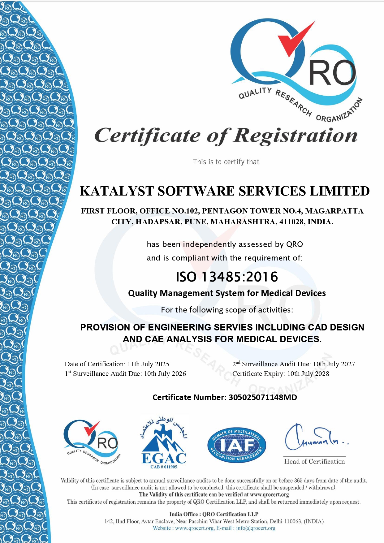 ISO/IEC 27001 Information Security Management Certificate