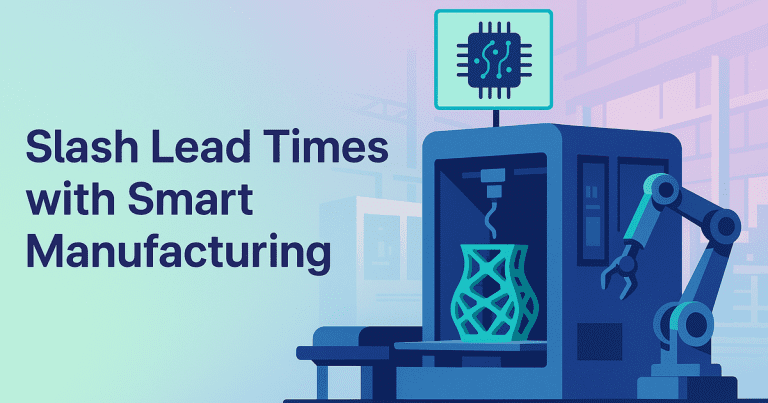 AI-powered additive manufacturing modernizes legacy systems to cut lead times and boost efficiency in a clean industrial setting.